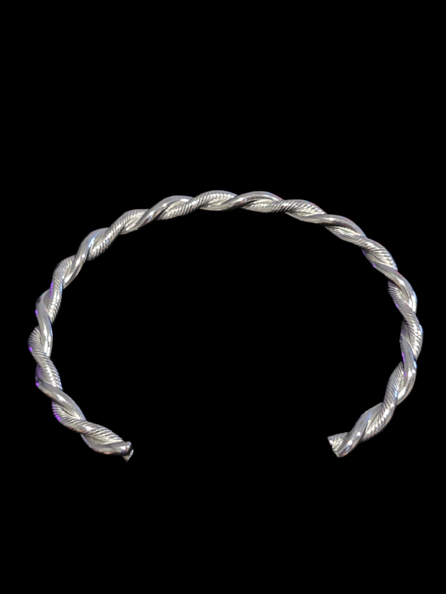 Twisted Cuff Bangle Sleek & Modern Design - Stainless Steel
