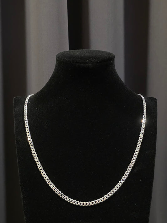 Silver Curb Chain Necklace – 26 Inch
