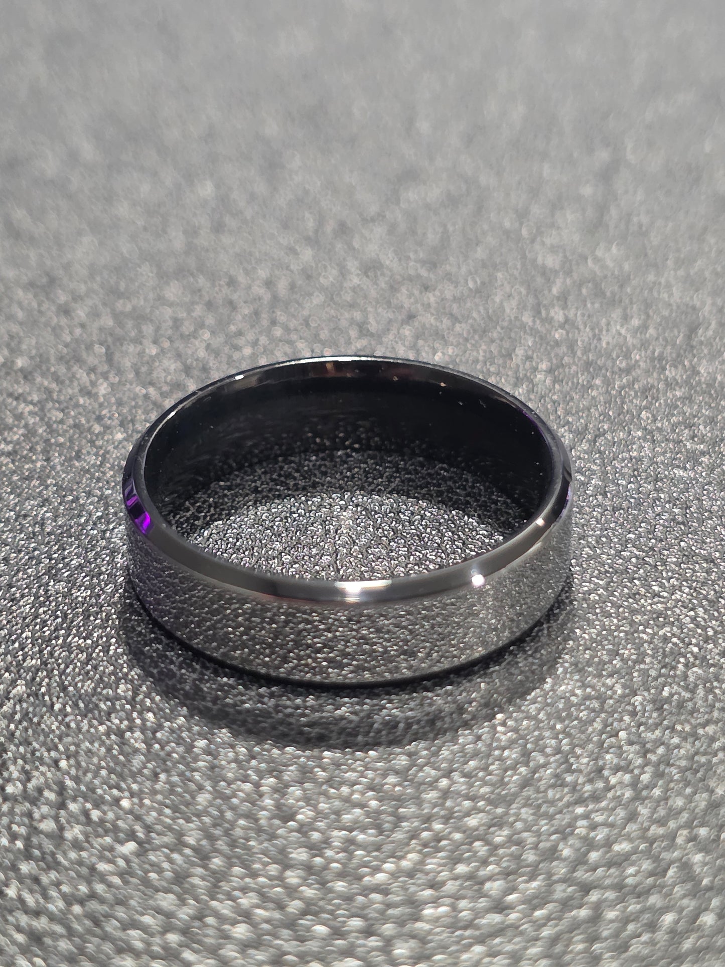 Stainless Steel Sleek Black Inner - Couple Ring