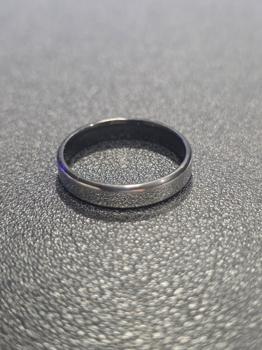 Stainless Steel Sleek Black Inner Couple Ring