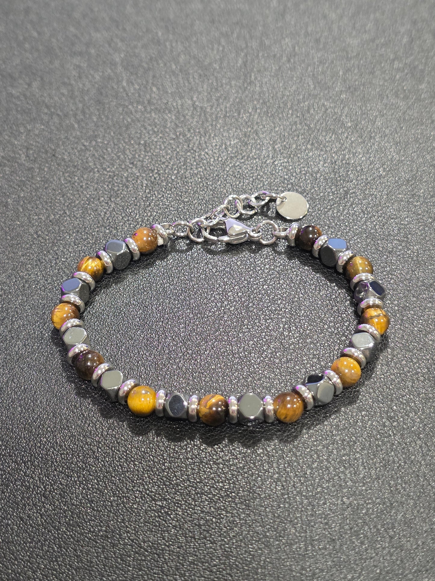 Tiger Eye & Hematite Magnetic Bracelet – Strength Meets Style