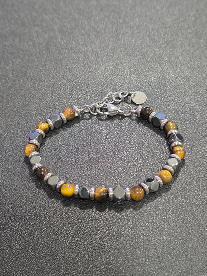 Tiger Eye & Hematite Magnetic Bracelet – Strength Meets Style