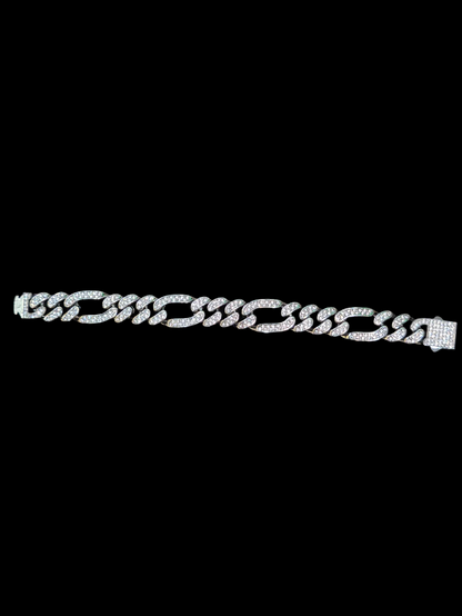Stainless Steel with CZ Stones - Men’s Iced Out Cuban Link Bracelet