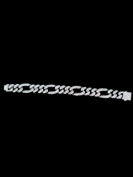 Stainless Steel with CZ Stones - Men’s Iced Out Cuban Link Bracelet