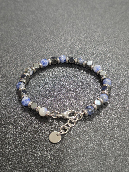 Lapis Lazuli & Hematite Magnetic Bracelet – Wisdom Meets Wellness