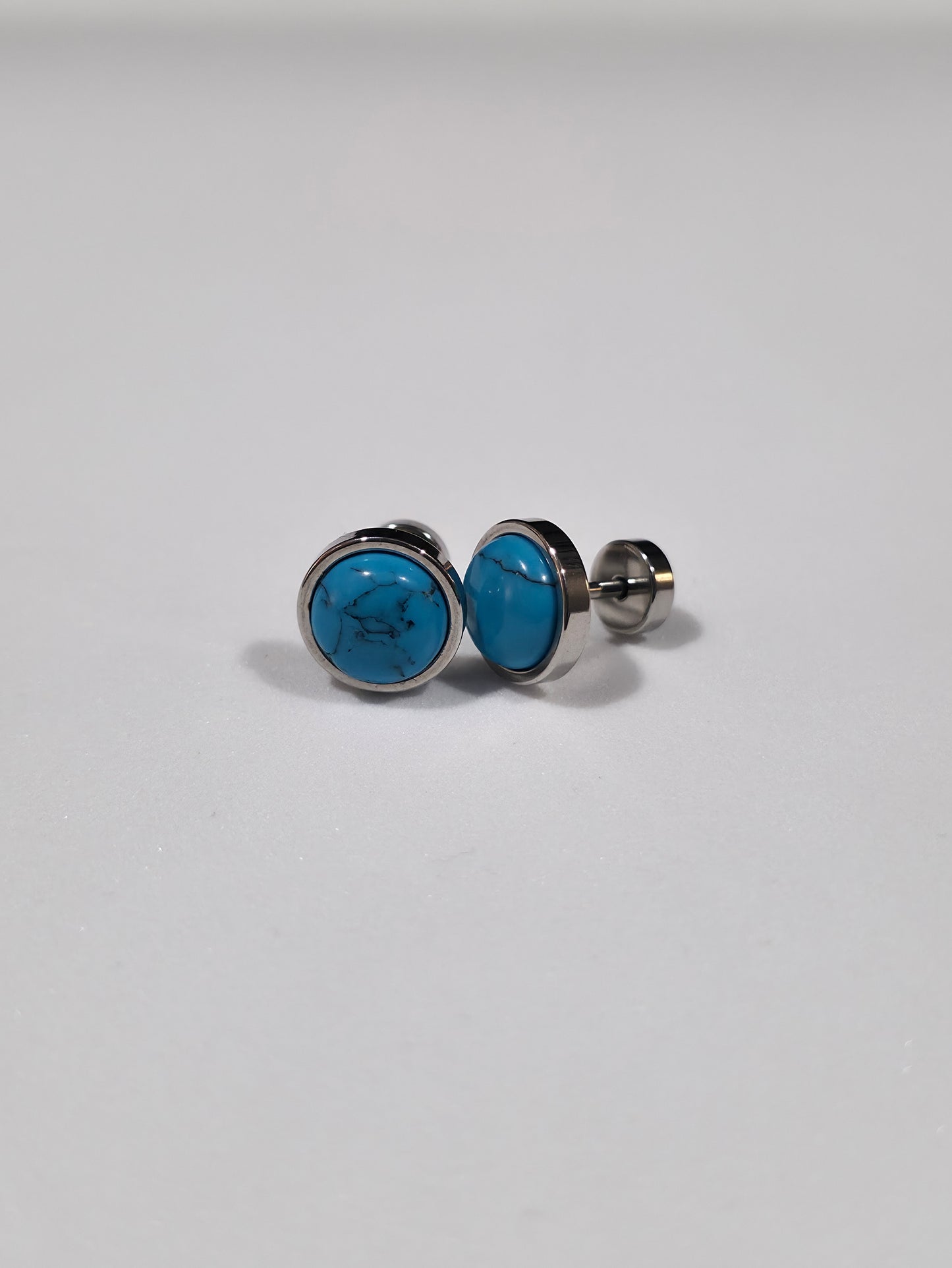 Turquoise Stone earrings - Screw
