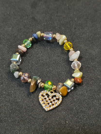 Handcrafted Crystal Charm Bracelets – Mixed Crystal Collection