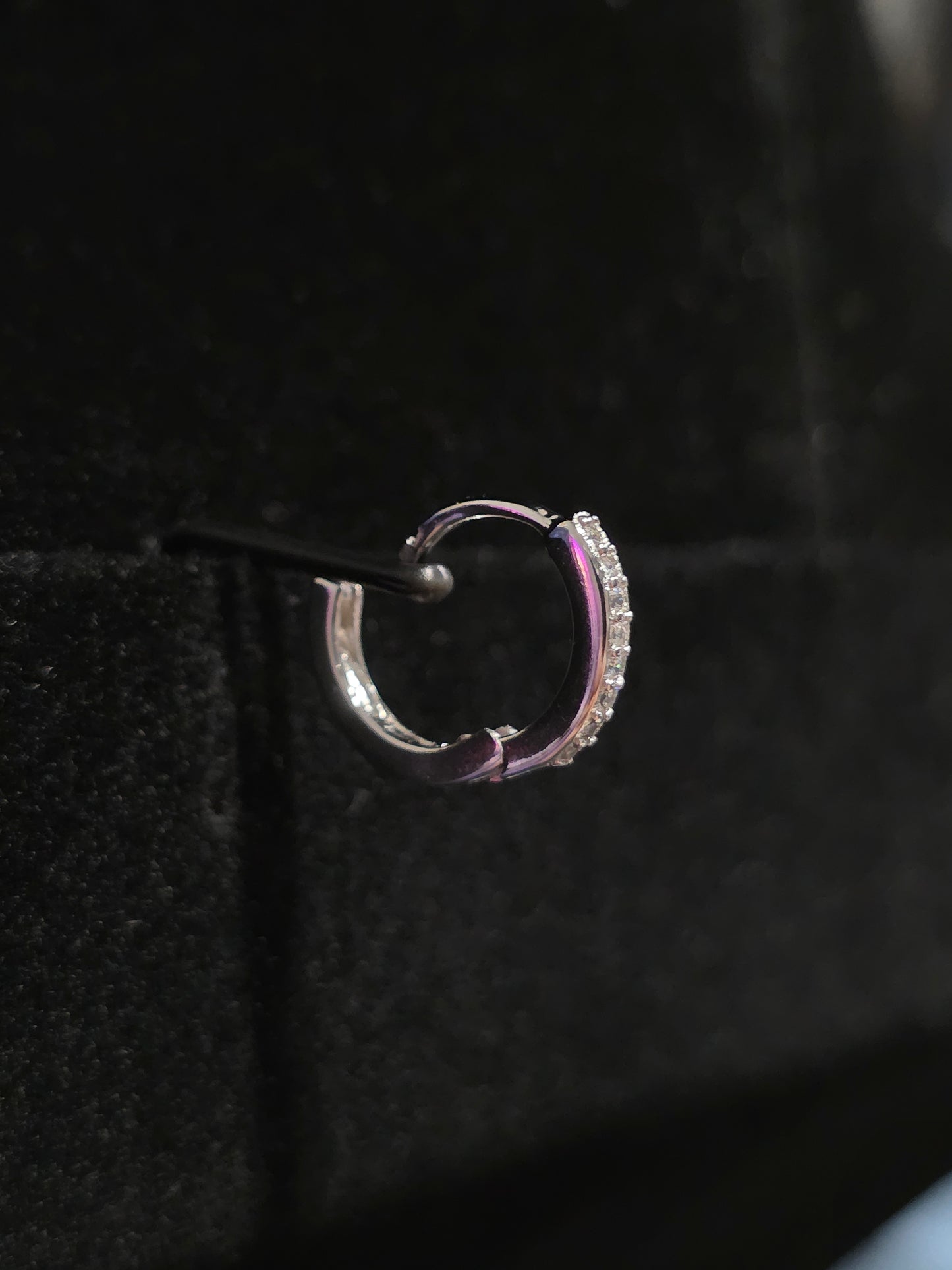 Classic Sterling Silver Cubic Zirconia Huggie Hoop Earrings