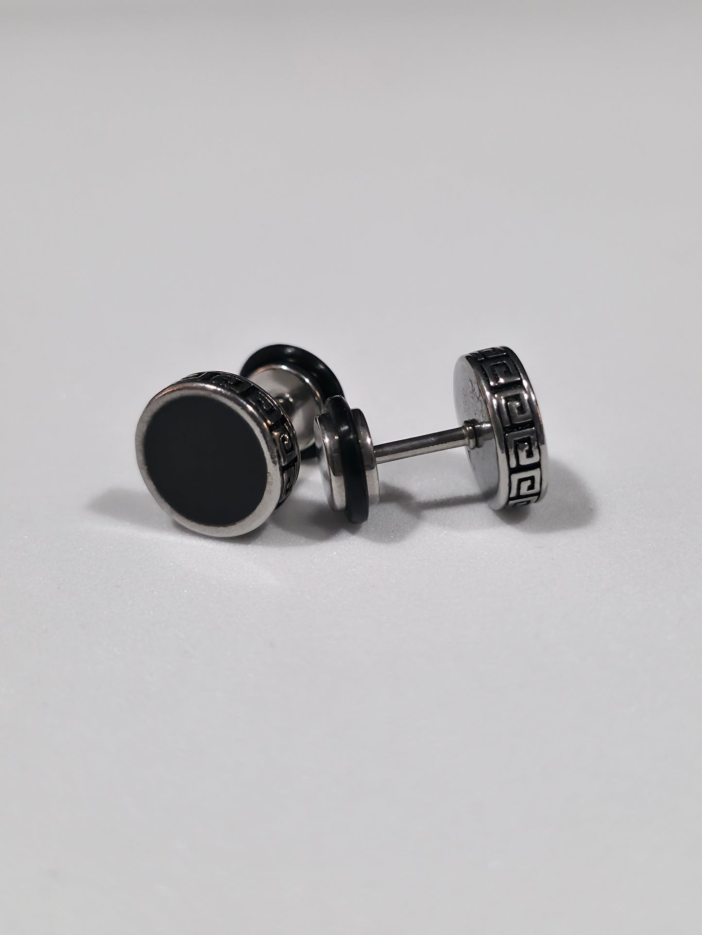 Black Viking Earrings - Screw