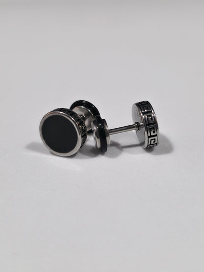 Black Viking Earrings - Screw