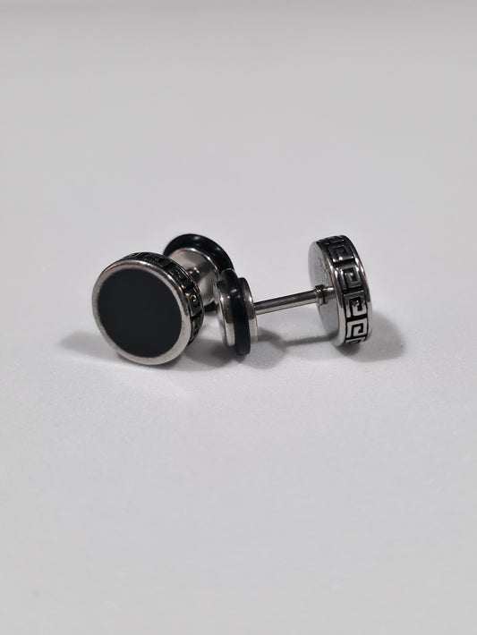 Black Viking Earrings - Screw
