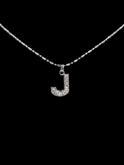 Alphabet Rhinestone Initial Necklace – A to Z