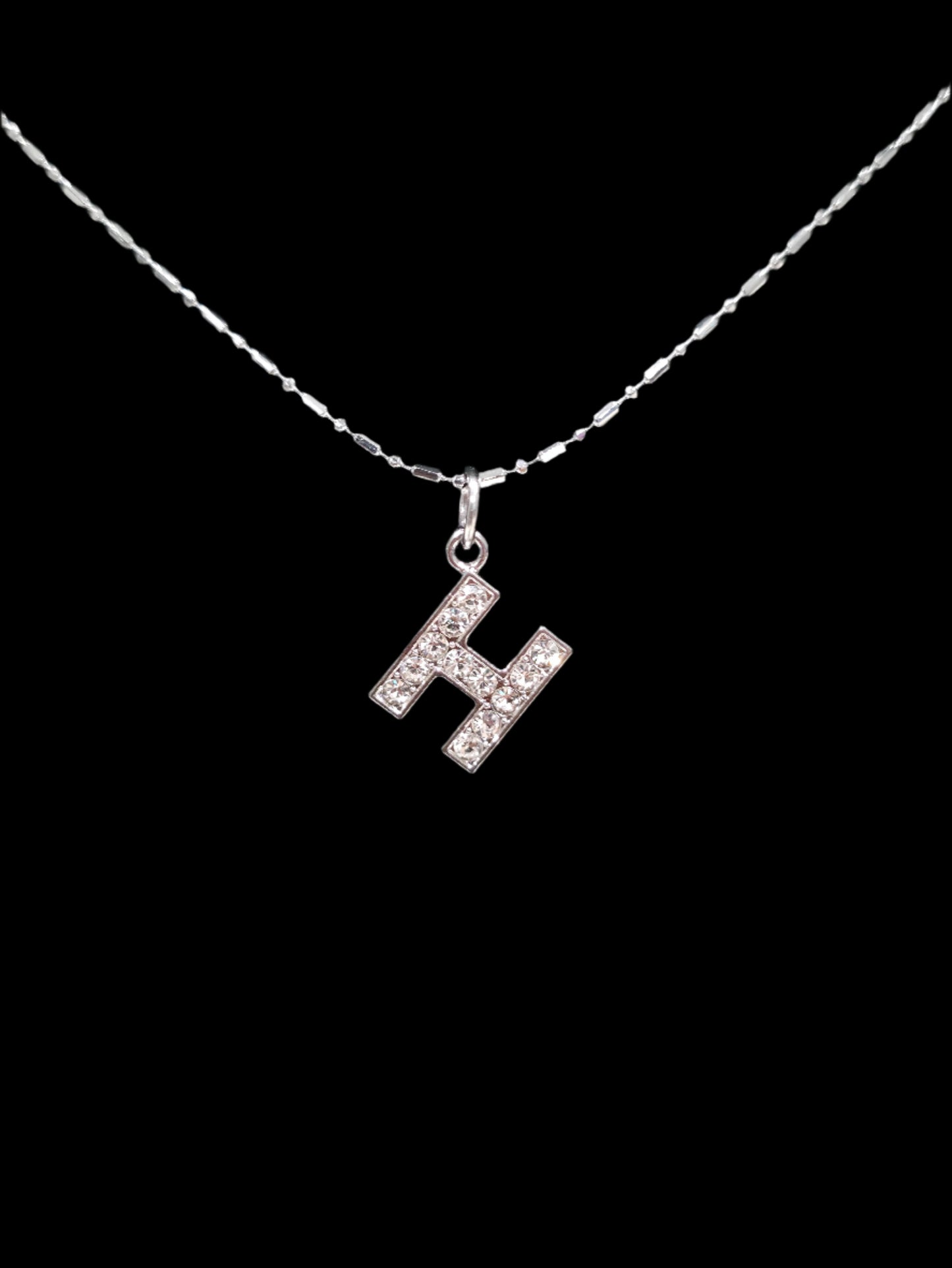 Alphabet Rhinestone Initial Necklace – A to Z