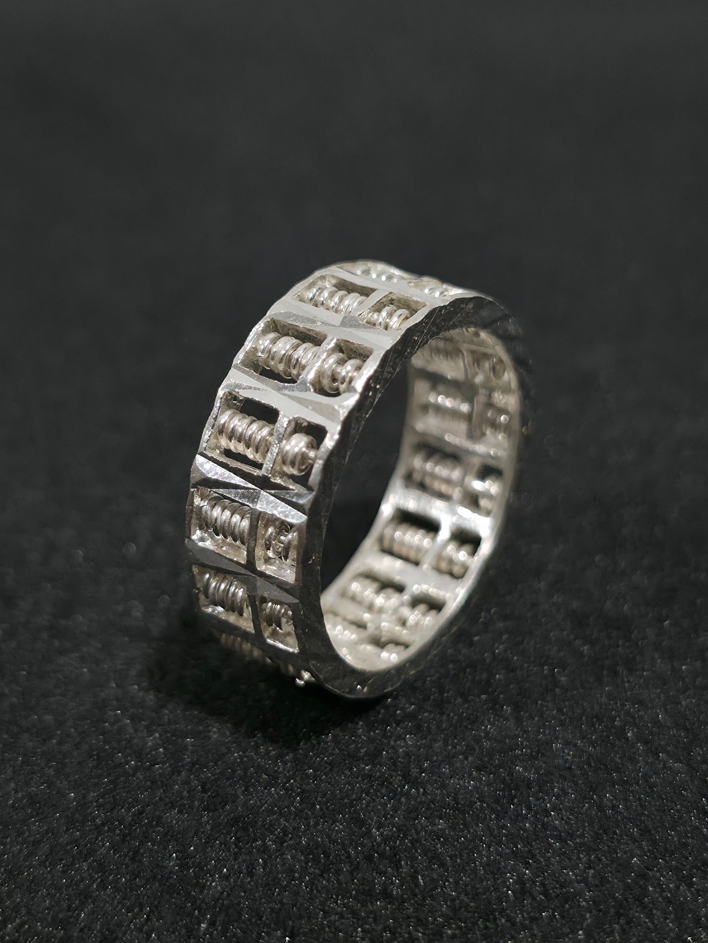 Silver Abacus Fung Shui Ring - Wealth Luck