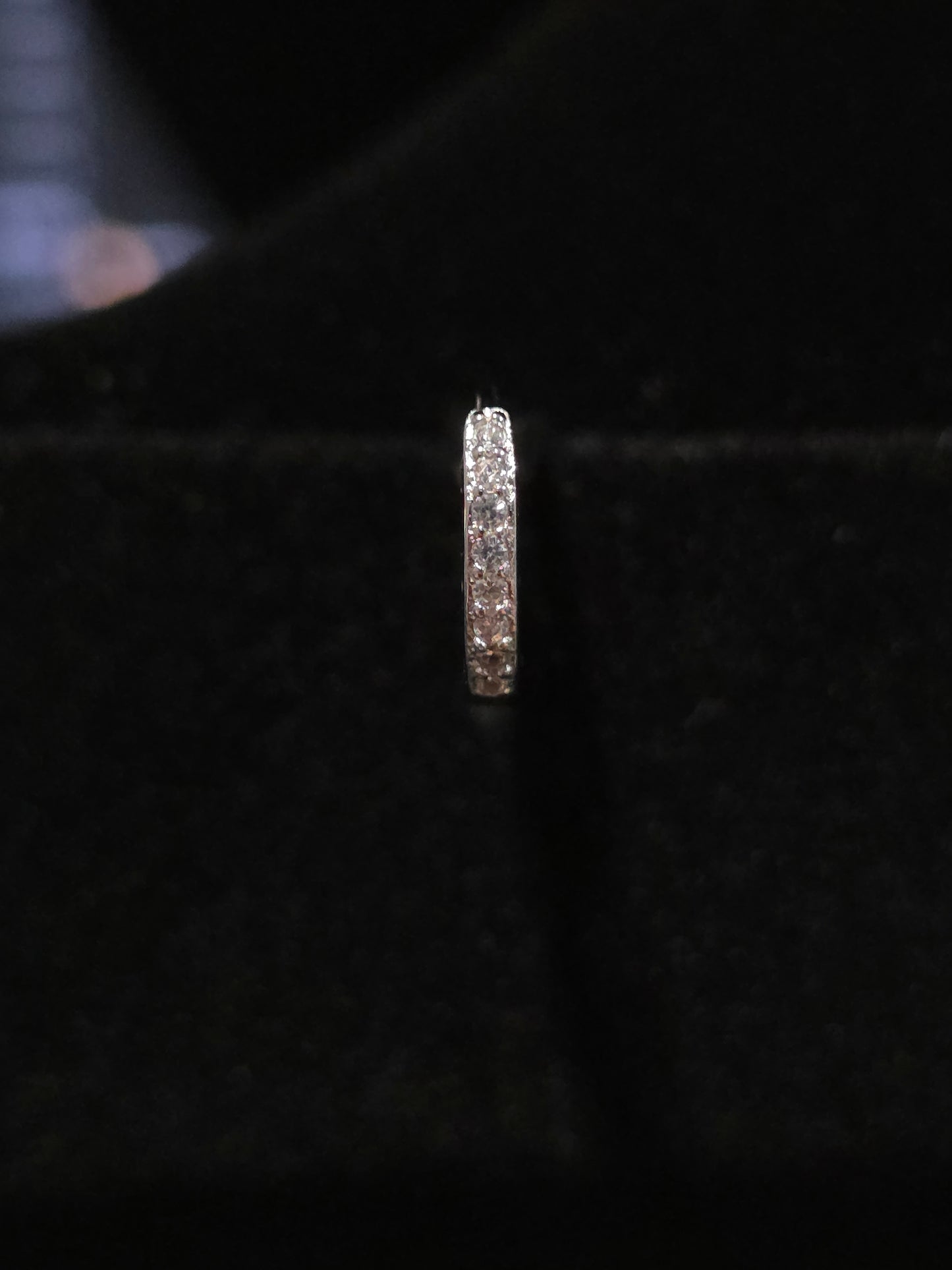 Classic Sterling Silver Cubic Zirconia Huggie Hoop Earrings