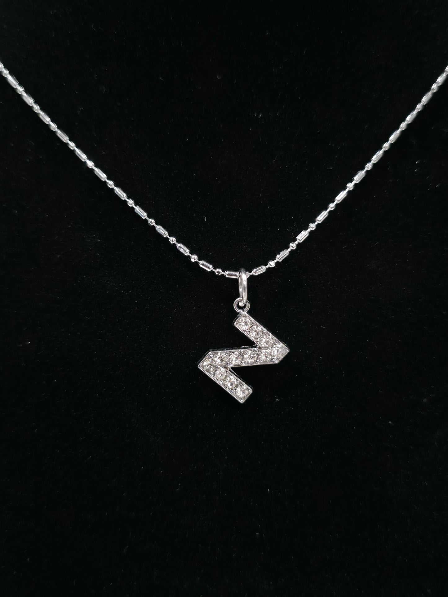 Alphabet Rhinestone Initial Necklace – A to Z