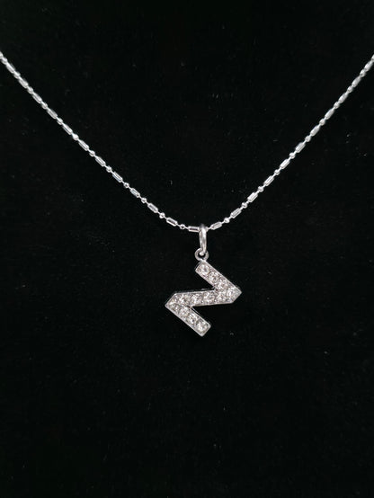 Alphabet Rhinestone Initial Necklace – A to Z