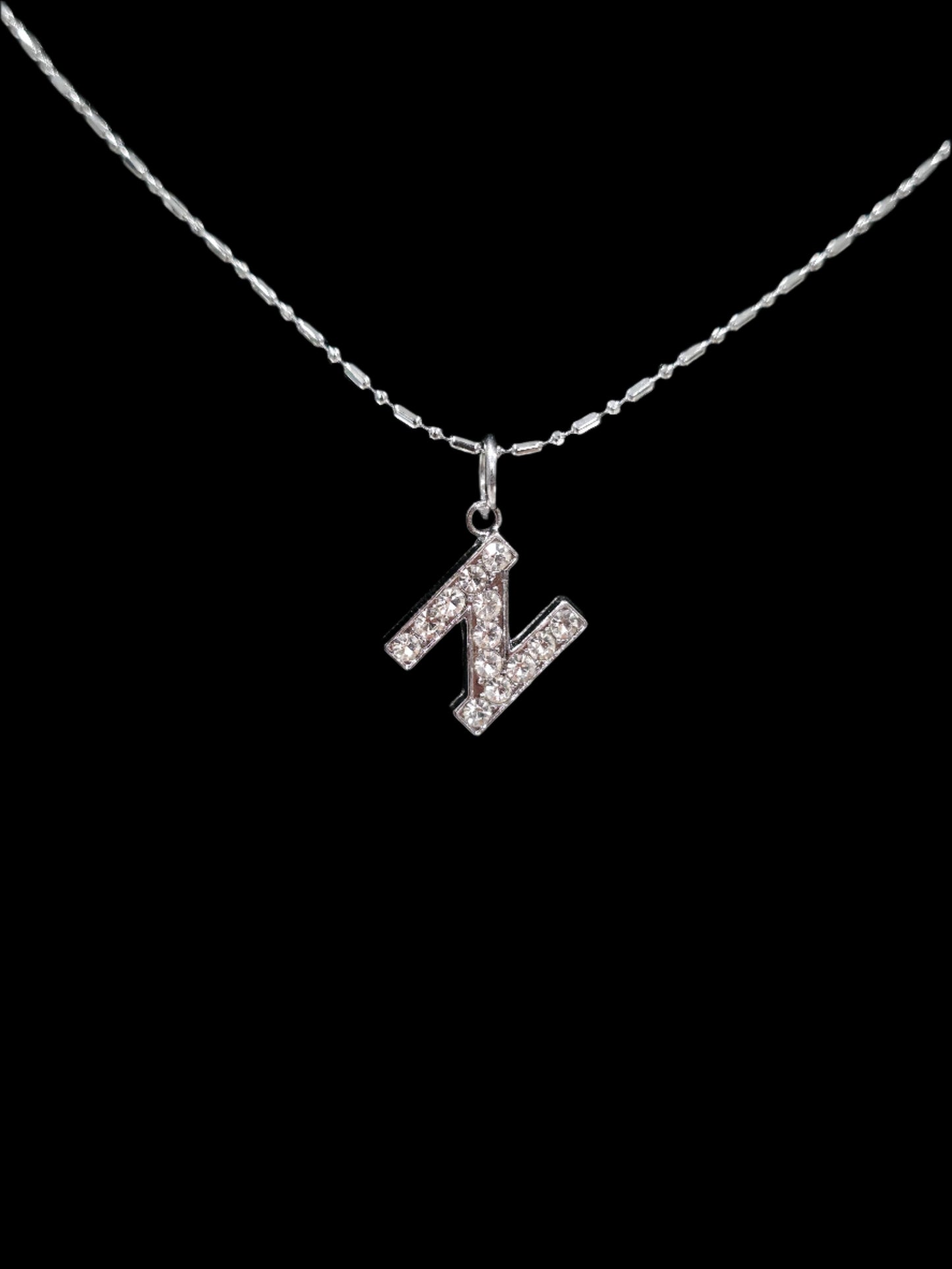 Alphabet Rhinestone Initial Necklace – A to Z