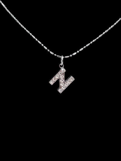 Alphabet Rhinestone Initial Necklace – A to Z