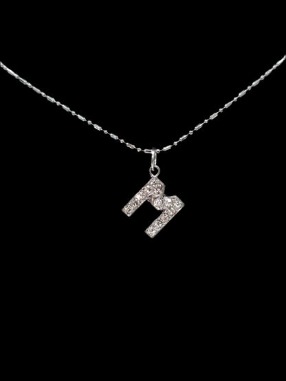 Alphabet Rhinestone Initial Necklace – A to Z