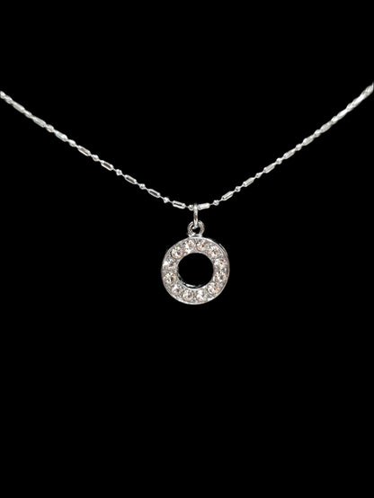 Alphabet Rhinestone Initial Necklace – A to Z