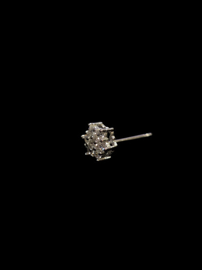 Silver Star Earrings with Cubic Zirconia – Pair