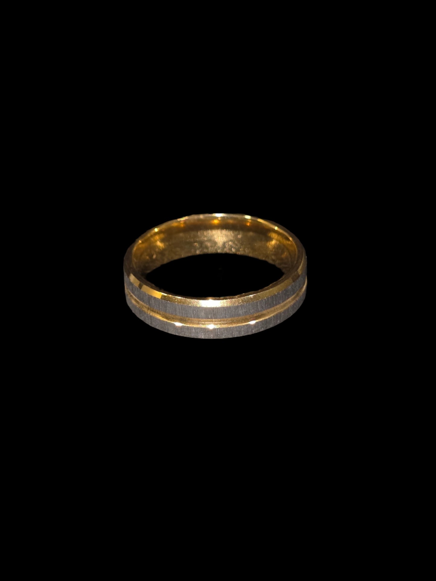 Stylish Gold-Plated Reflective Ring - Men