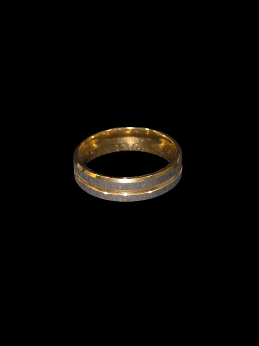 Stylish Gold-Plated Reflective Ring - Men