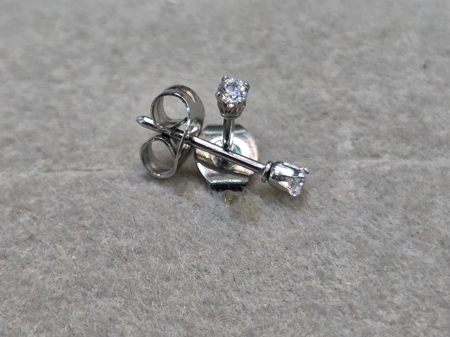 Cubic Zirconia Stud Earrings – Stainless Steel