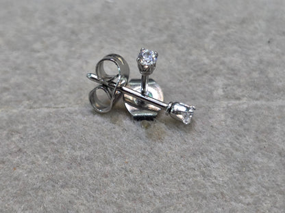 Cubic Zirconia Stud Earrings – Stainless Steel