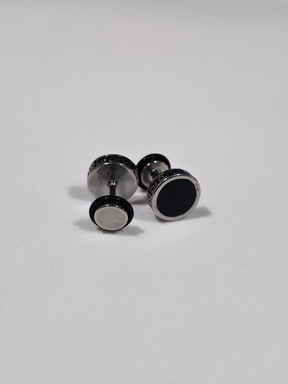 Black Viking Earrings - Screw