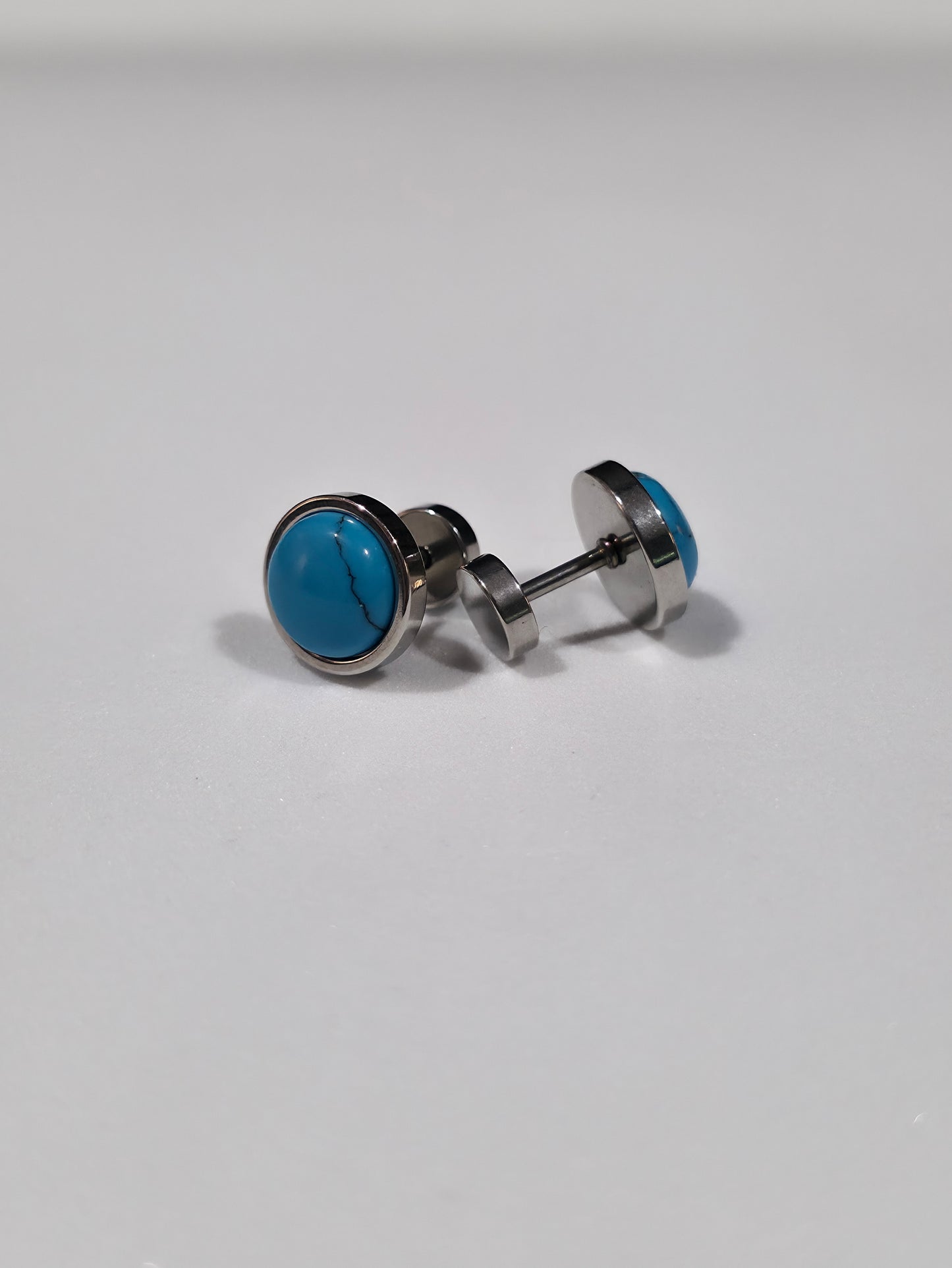 Turquoise Stone earrings - Screw