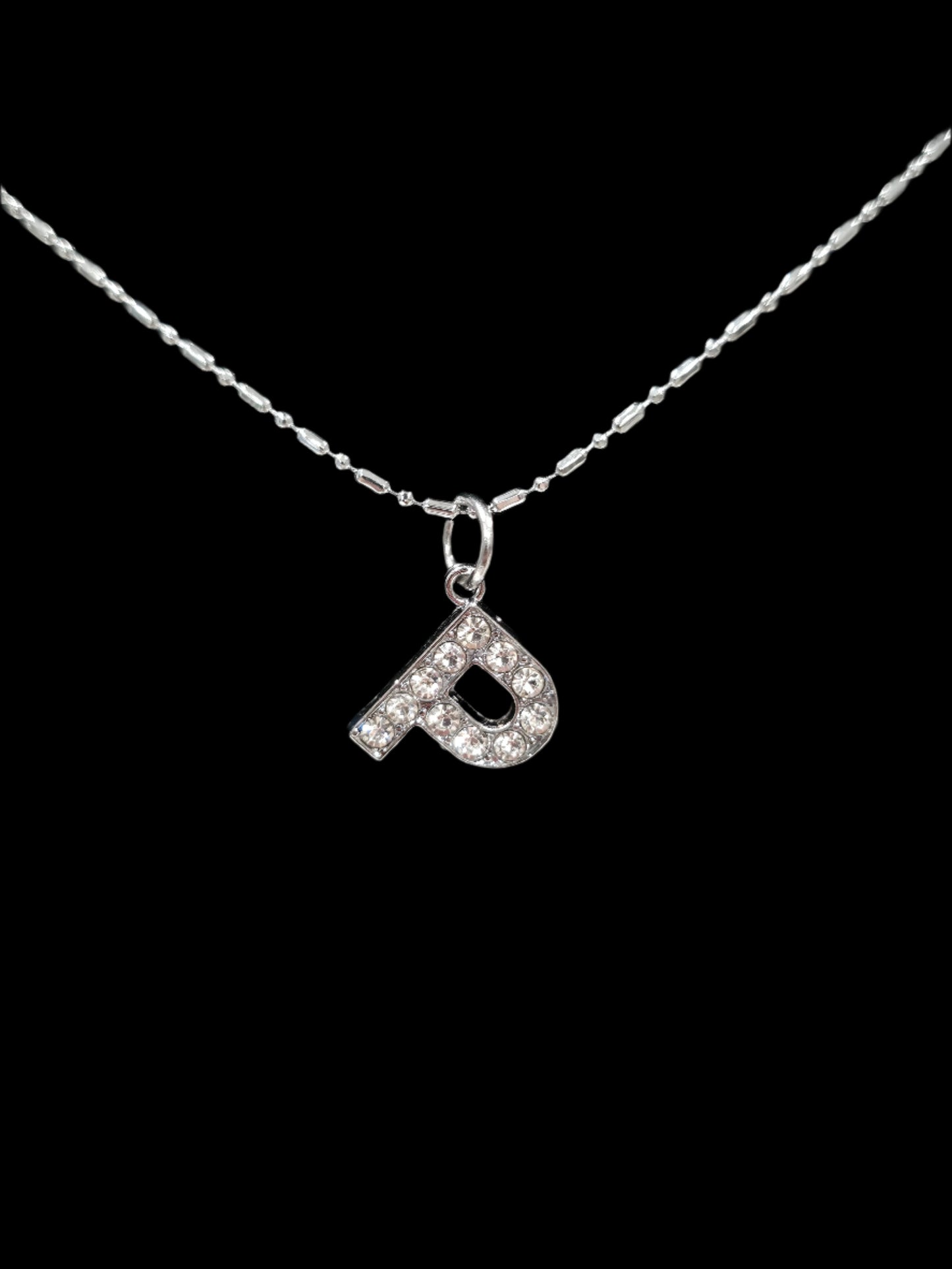 Alphabet Rhinestone Initial Necklace – A to Z