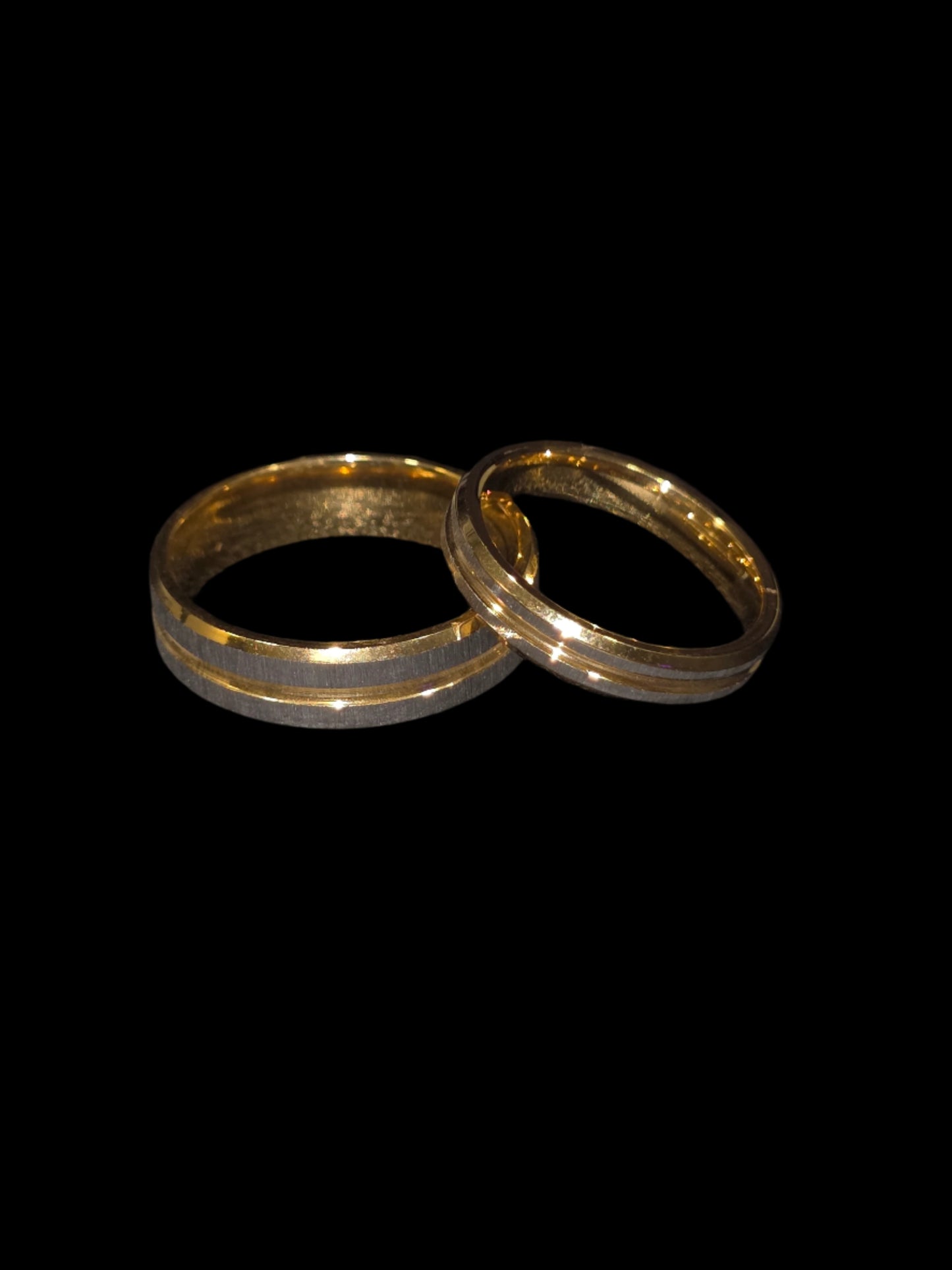 Stylish Gold-Plated Reflective Ring - Men