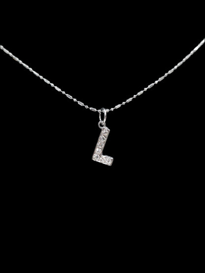 Alphabet Rhinestone Initial Necklace – A to Z