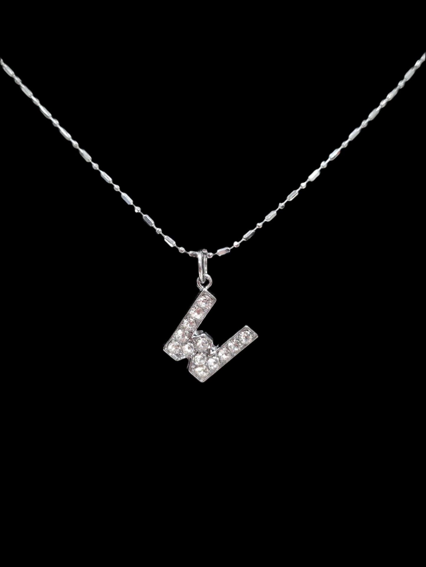 Alphabet Rhinestone Initial Necklace – A to Z