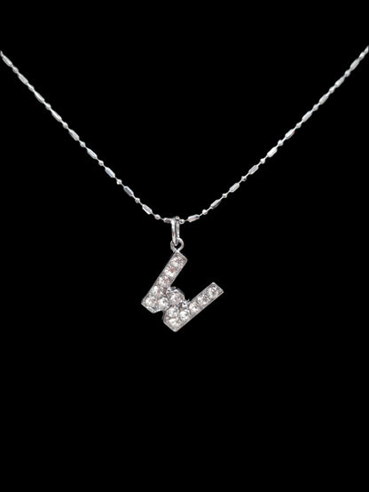 Alphabet Rhinestone Initial Necklace – A to Z