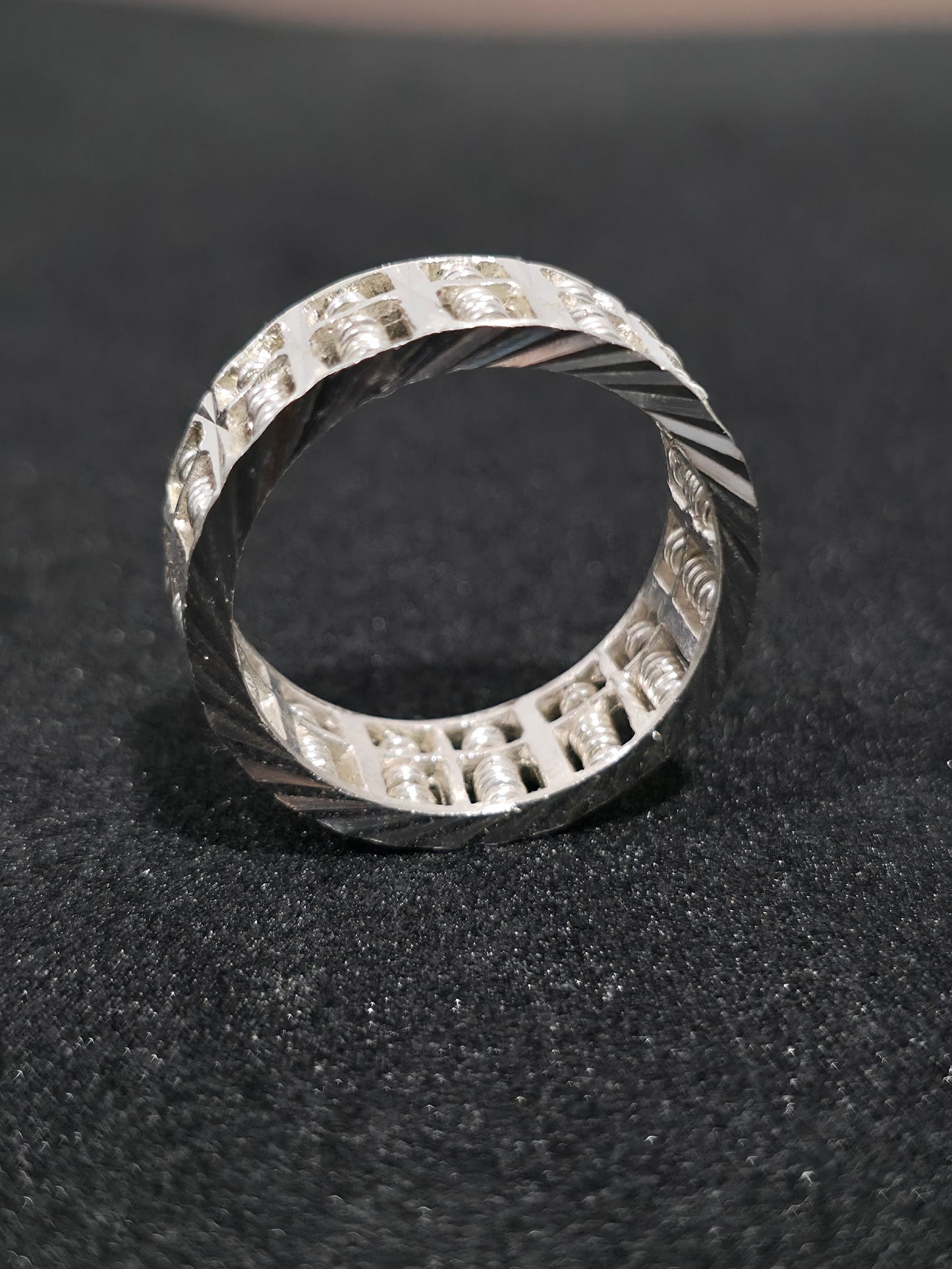Silver Abacus Fung Shui Ring - Wealth Luck