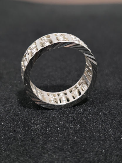 Silver Abacus Fung Shui Ring - Wealth Luck