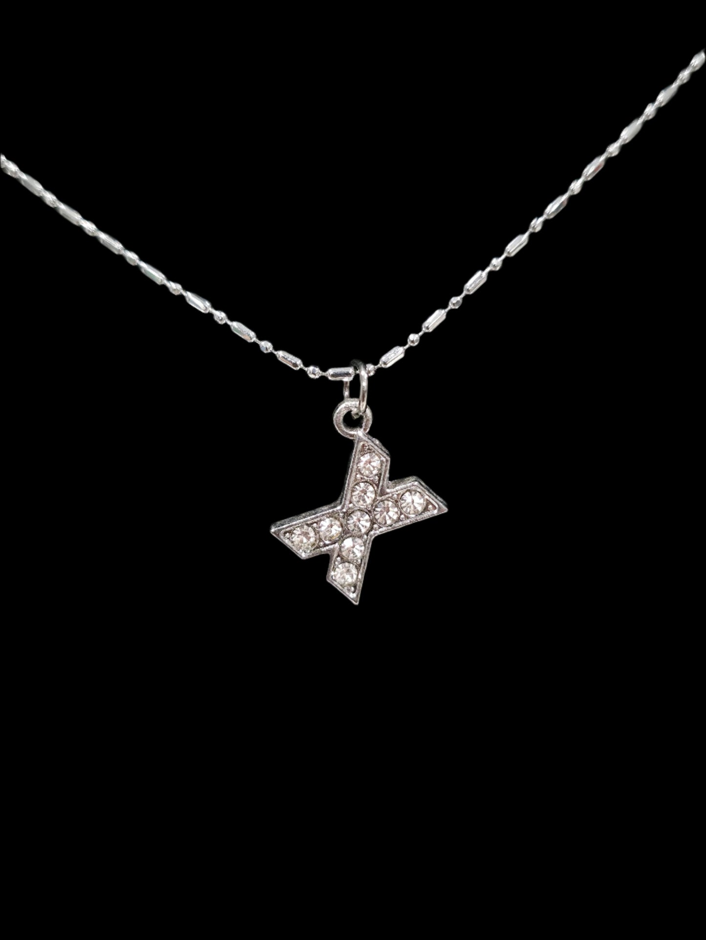 Alphabet Rhinestone Initial Necklace – A to Z