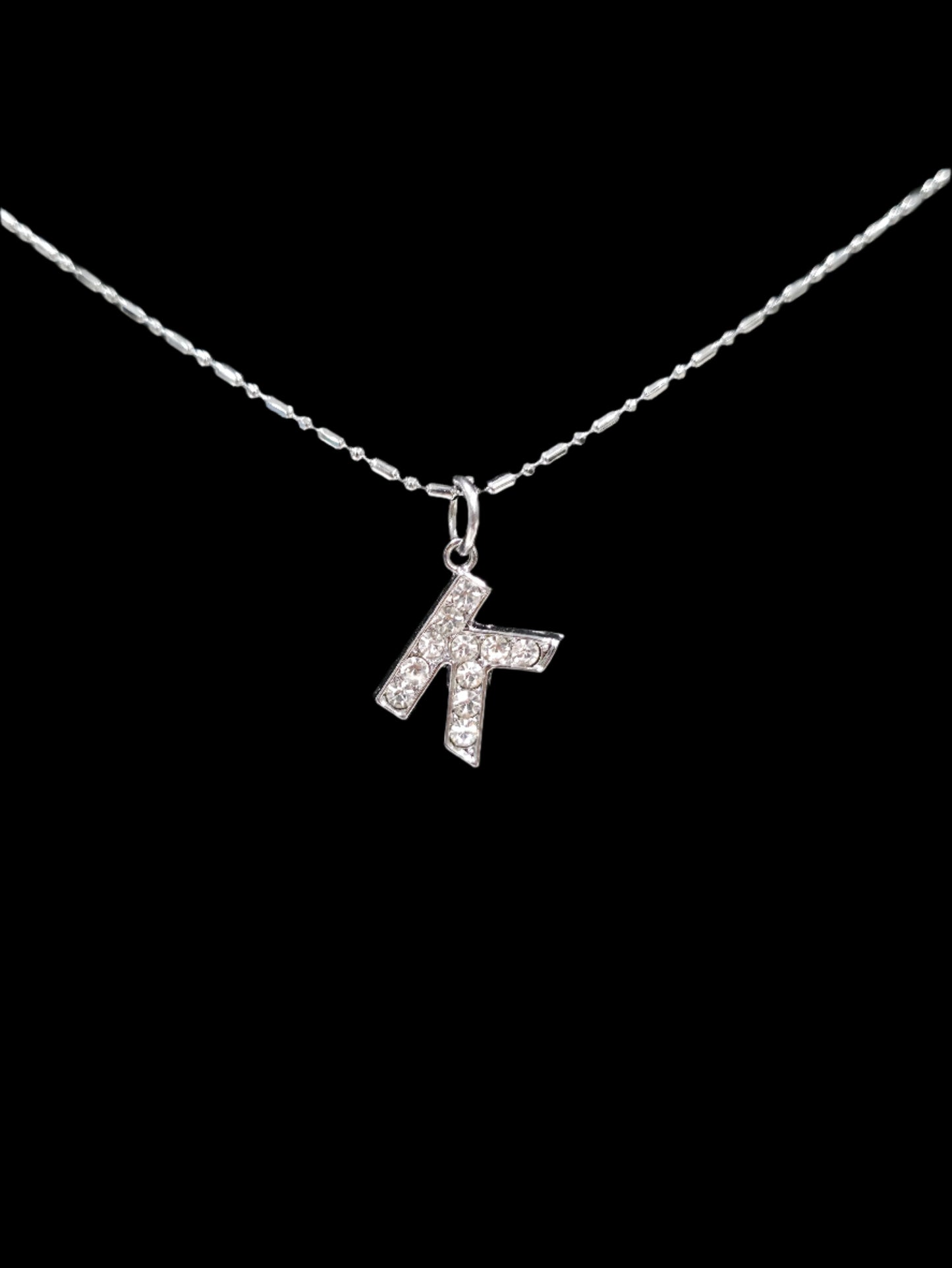 Alphabet Rhinestone Initial Necklace – A to Z