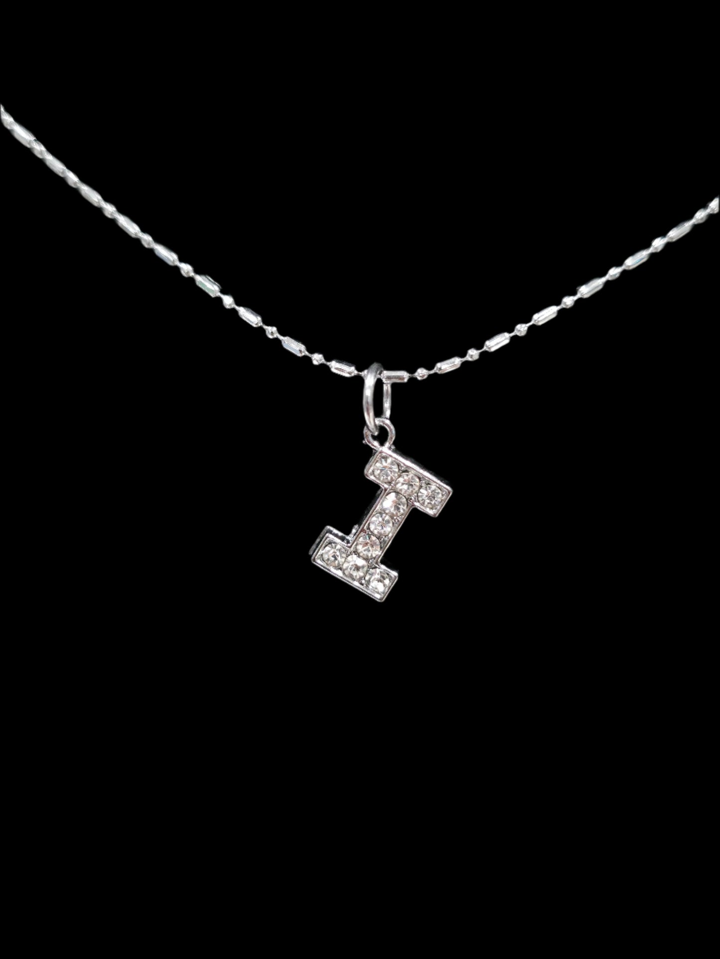 Alphabet Rhinestone Initial Necklace – A to Z